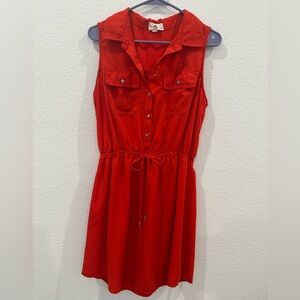 BeBop Red Sleeveless Collared Sundress Size XL